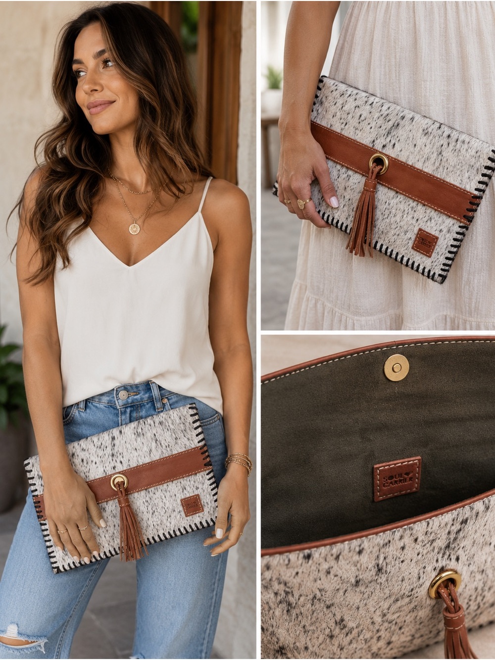 Soul Carrier Hair-On-Hide Leather Clutch | New Without Tags
